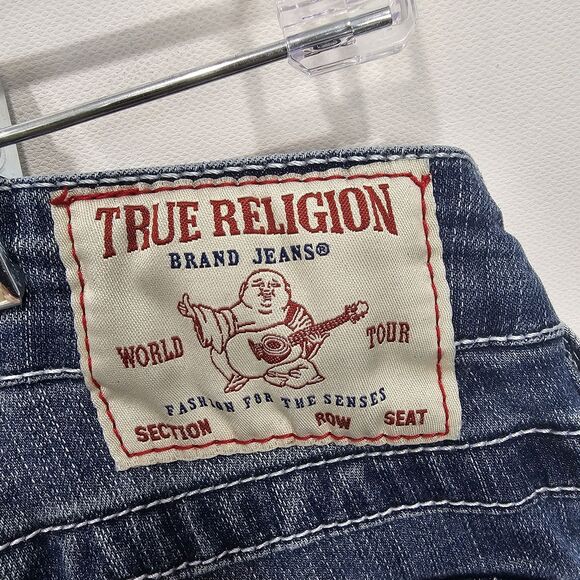True Religion Billie Mid-Rise Straight  Lace-Up Jean Size 30 - Picture 5 of 7